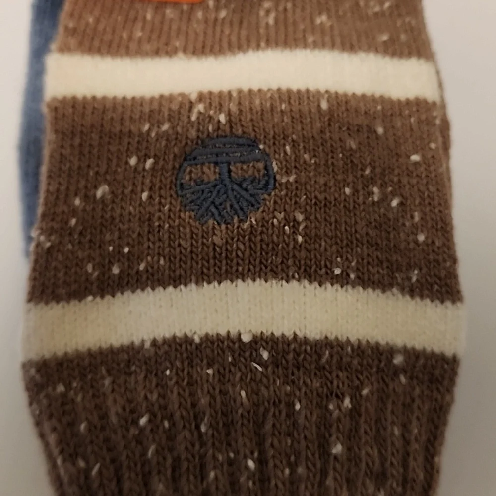Timberland Women's Brown and Blue Boot Socks Super Soft Brand New